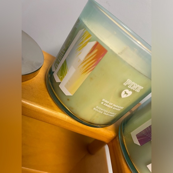 VS PINK YEAH Bundle of 2 Candles HTF NEW - but aged - see pics - Picture 4 of 7